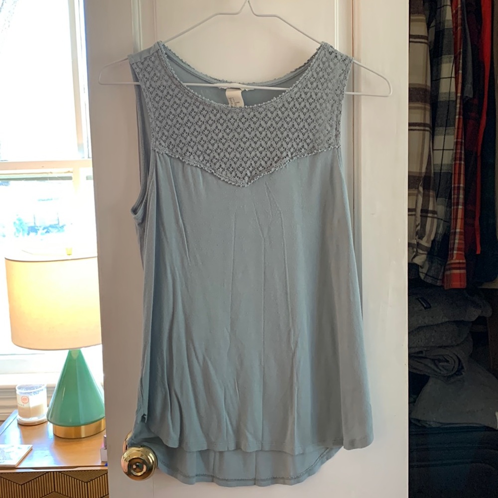 H&M Light Teal Tank Top Size S